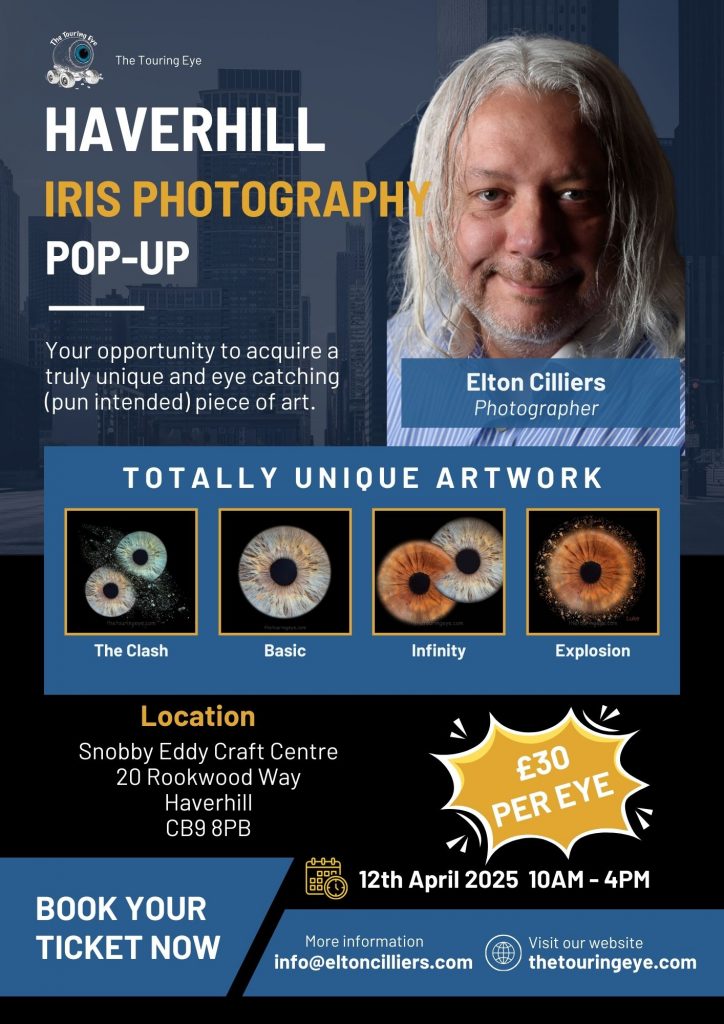 Haverhill, Suffolk Iris Photography Pop Up on the 12th April 2025