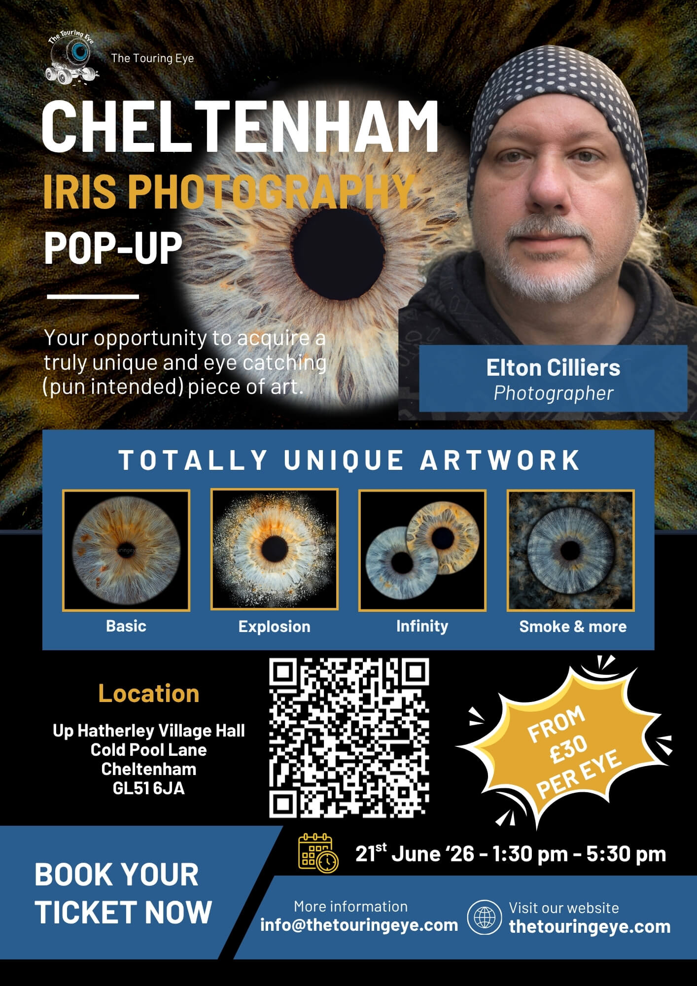 Cheltenham, Gloucestershire Iris Eye Photography Pop-Up, 21-06-26