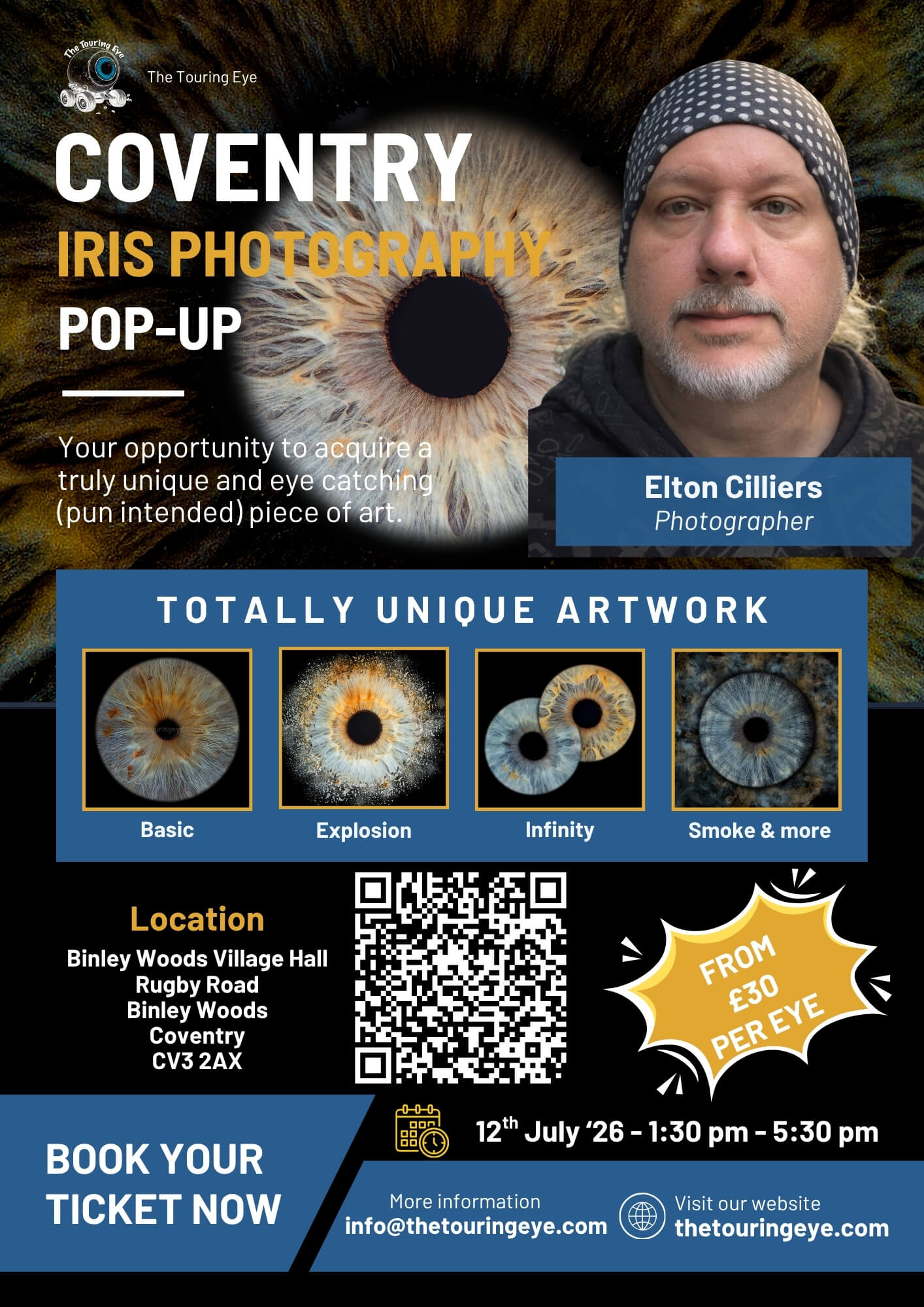 Coventry, West Midlands, Iris Eye Photography Pop-Up, 12-07-26
