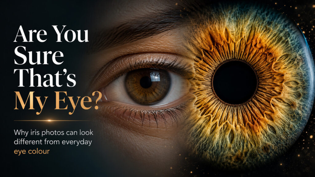 Are You Sure That’s My Eye? Iris Photos Explained article banner image. Iris eye photography. Eye photography. The Touring Eye.