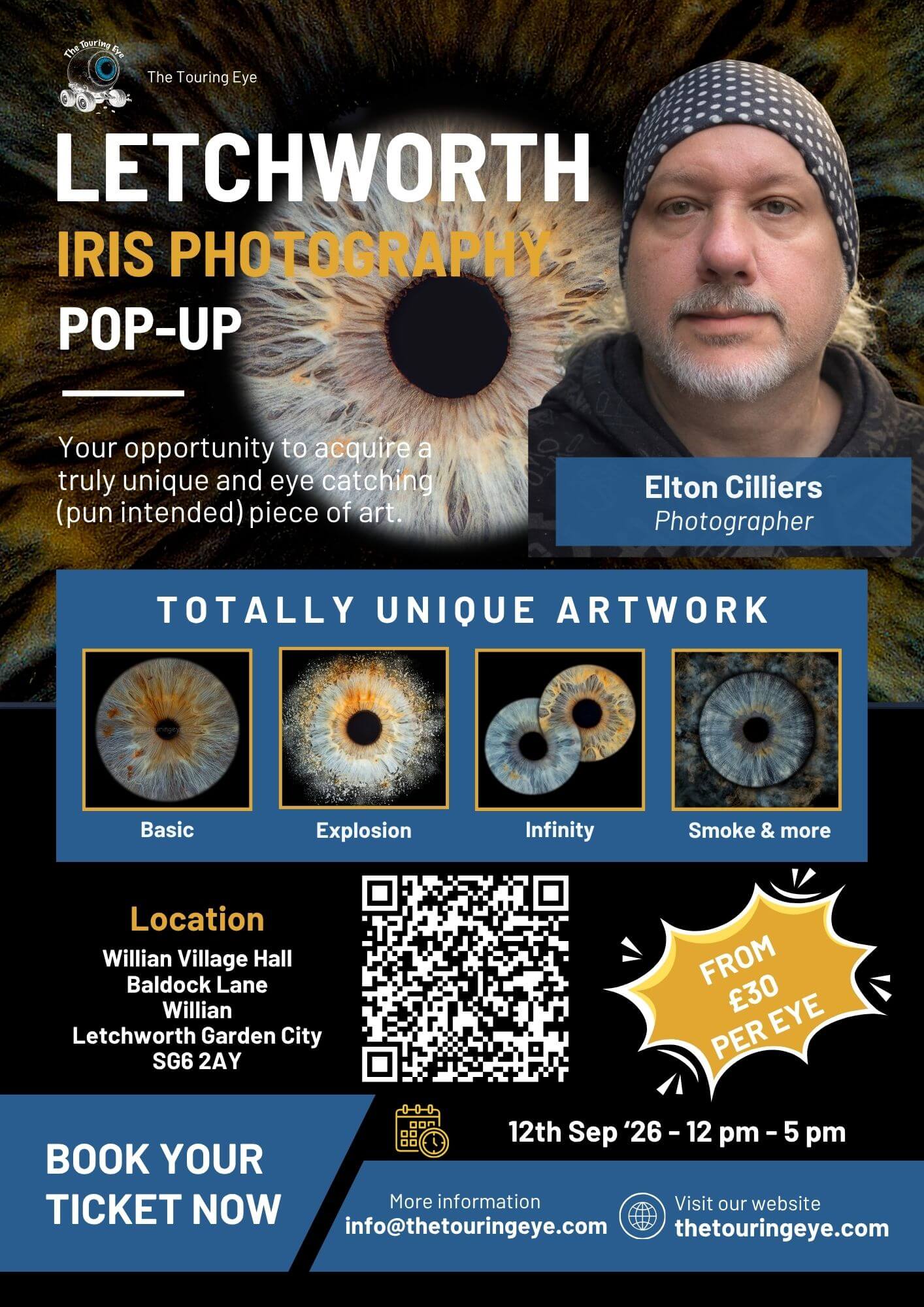 Letchworth, Hertfordshire, Iris Eye Photography Pop-Up, 12-09-26